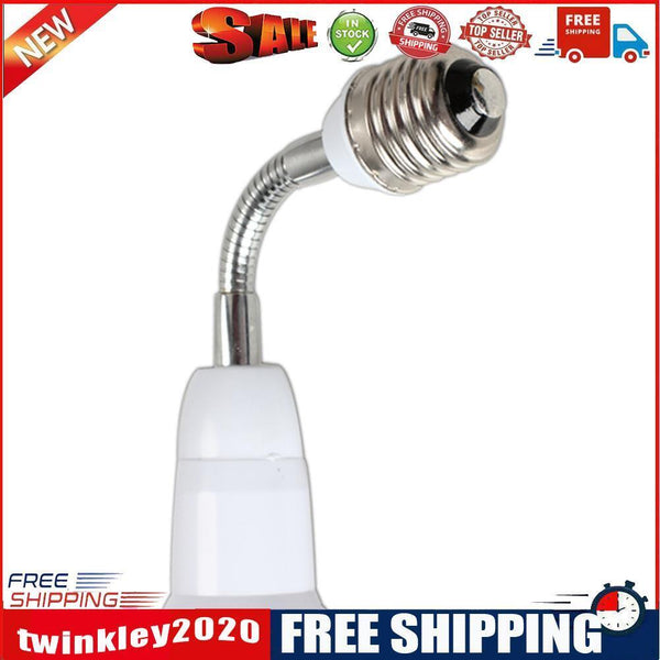 E27 To E27 Flexible 18.5cm Extend Base LED Light Adapter Converter Socket