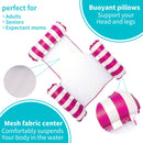 Swimming Pool Float Hammock Multi-Purpose Inflatable Lounge Bed (Rose Red) Newly