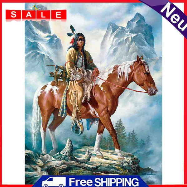 5D DIY Full Drill Diamond Painting Indiana Embroidery Mosaic Kit Home Wall Decor