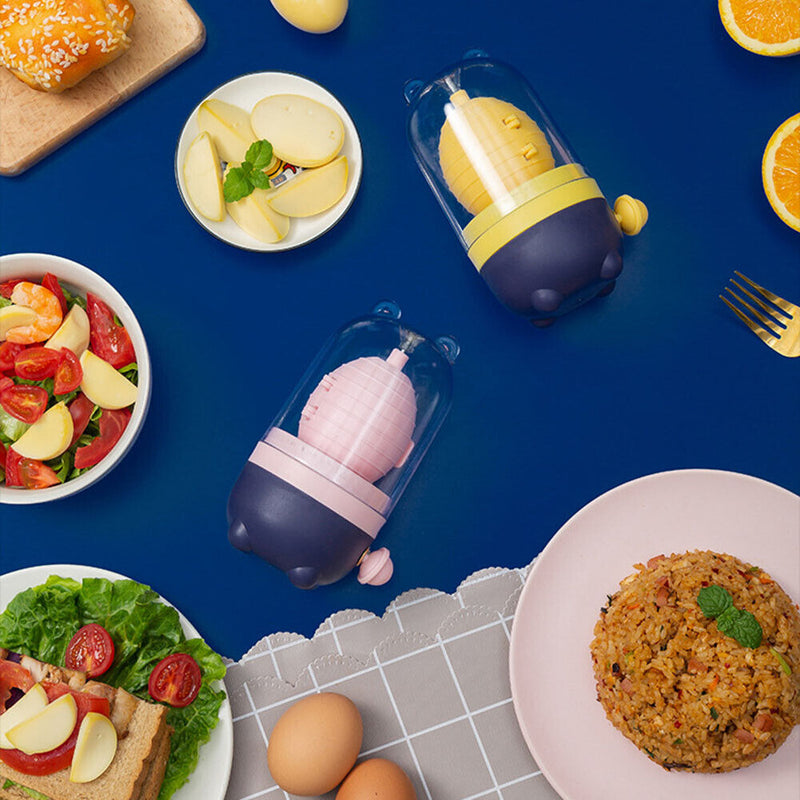 Manual Golden Egg Puller Yolk Mixer Kitchen Egg Stirring Shaker (Yellow)