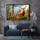 Full Embroidery Kit Forest Elk 11CT Stamped Needlework Home Room Decoration