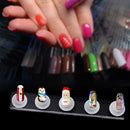 Magnetic Nail Holder Acrylic Crystal Shelf Training Display Stand (White Newly