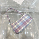 Plaid Print Underarm Bag Fashion Cloth Handbags Women Shoulder Bag Daily Clutch