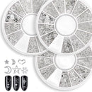 Rivet Mixed Size DIY Manicure Chain Beads Hollow Metal Moon Star Nail Studs