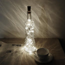 2m Battery Powered Copper Wire Wine Cork 15LED Light Chain (White)