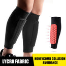 Outdoor Football Shin Guard Pads Honeycomb Calf Protective Gear (Black M) UK
