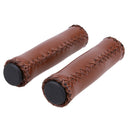 2pcs Bicycle Foam Grips MTB Bicycle Grip Anti-Slip Leather+Sponge Handlebar