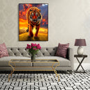 Painting By Numbers DIY Kit Tiger Hand Painted Canvas Oil Wall Art Picture Craft