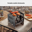 Outdoor Barbecue Mini Stainless Steel Firewood Stove Grill Camping Accessories