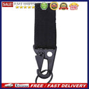 Carabiner Hook Webbing Buckle Nylon Molle Belt Hanging Key Ring(Black)