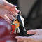 Chili Stamped DIY Full Bead Cross Stitch Keychain Handmade Craft Printed Gifts