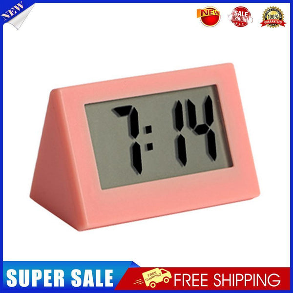 Mini LCD Digital Electronic Desktop Time Clocks Silent Desk Clocks (Orange)