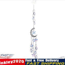 Hanging Crystal Light Catcher with Star Moon Window Prism Pendant (White) Newly