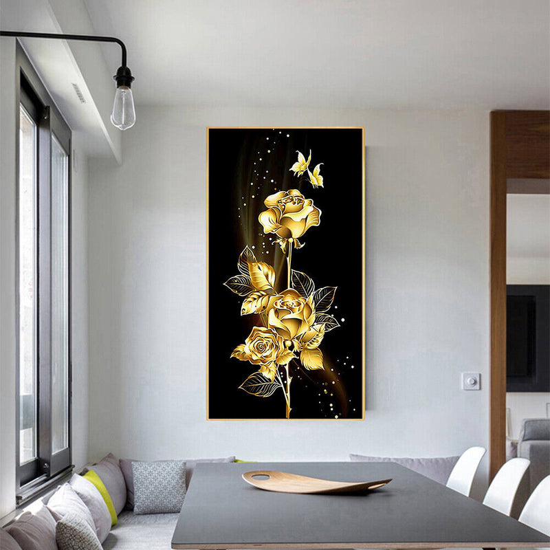 Flower Oil Paint By Numbers Canvas Picture DIY Wall Art Craft Home Decorations