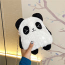 Cute Plush Panda Crossbody Handbag Women Girl Chain Shoulder Bags (Style 1)