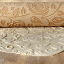 Valentine Day Letters Embossing Rolling Pin for DIY Baking Cookies (Rose)