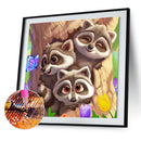 DIY Diamond Painting Cute Raccoon Full Square Diamond Mosaic Wall