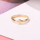 Classic Adjustable Cross Couple Ring Stainless Steel Lover Rings Wedding Jewelry