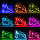 12pcs Motorcycle RGB LED Strip Kit RF Remote Control Waterproof Accent Lights