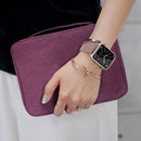 Wrist Watch Strap Storage Bag 48 Slots Watchband Organizer Pouch (Purple) Newly