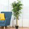 Artificial Tree Leaf Branch Green Plants Indoor Outdoor Decor H4Y4