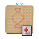 Montessori Geometric Nail Board Creative Children Imagination Educational T