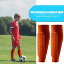 Outdoor Football Shin Guard Pads Honeycomb Calf Protective Gear (Orange M)
