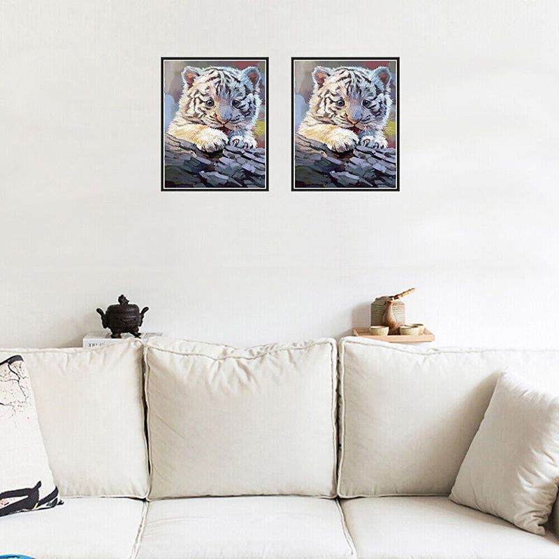 5D DIY Diamond Painting Baby Tiger Cross Stitch Embroidery Needlework Mosaic Kit