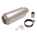 Universal Stainless Steel 89mm Motorcycle Exhaust Pipe Muffler Tools (Blue)