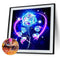 5D DIY Diamond Painted Round Diamond Blue Rose LD166