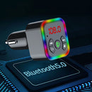 Car Bluetooth-Compatible Fast Charger Transmitter Handsfree FM Audio Receiver