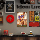 Home Weatherproof Retro Chic Sexy Beauty Sign Iron Painting Drawing (A)