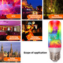 LED Flame Bulb Light Simulation Flicker Flame Atmosphere Lamp (Multicolor) Newly
