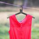 Aluminum Alloy Folding Coat Hanger Portable Clothes Drying Rack (Black) Newly