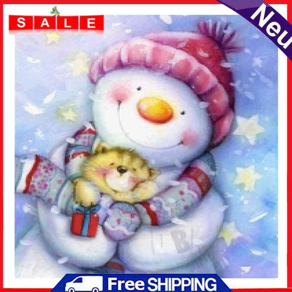 AnySell 5D DIY Full Drill Diamond Paintings Christmas Snowman Cross Stitch Stic