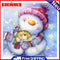 AnySell 5D DIY Full Drill Diamond Paintings Christmas Snowman Cross Stitch Stic