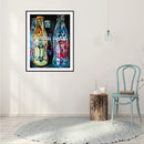 5D DIY Full Drill Square Shape Glass Bottle Rhinestone Diamond Drawing for Home