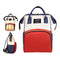 Diaper Backpack - Large Capacity Mummy Waterproof Nappy Bags (Beige Red)