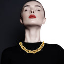 Big Chain Choker Scrub Metal Female Exaggerated Necklace Collar Chain Jewelry