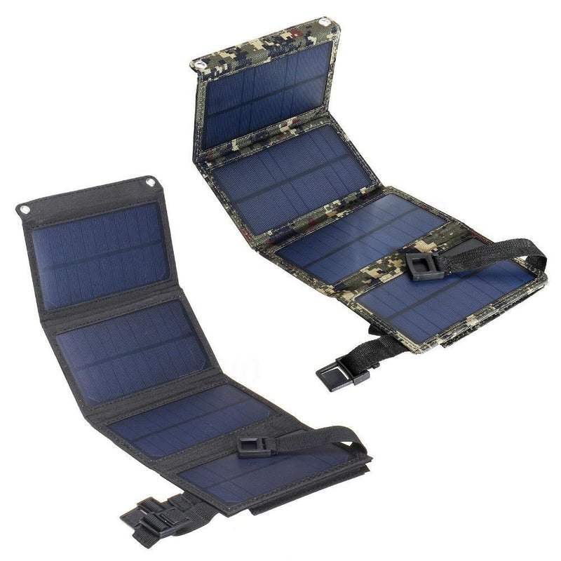 Waterproof 20W 5V Foldable USB Solar Panel Charger for Hiking (Camouflage)
