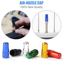 Aluminum Alloy Bicycle Tire Gas Nozzle Valve Cap Cycling Dust Cover (Blue)