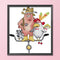 Partial Cross Stitch Animals Friends 14CT DIY Printed Needlework Home Decoration