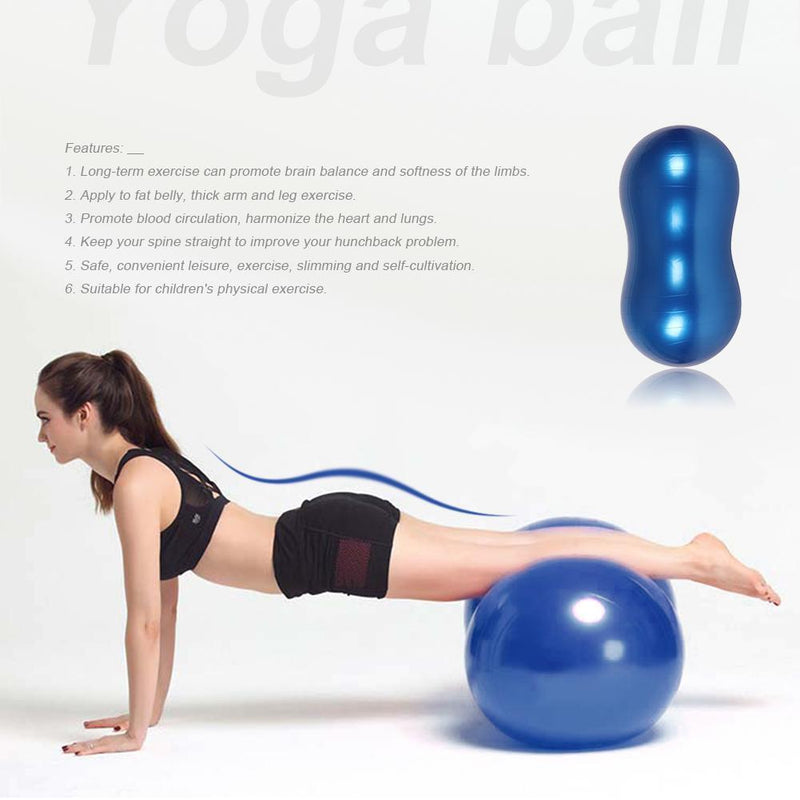 Sports Peanut Yoga Balls Pilates Gym Balance Fitness Massage Balls (Blue) Newly