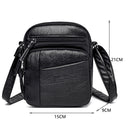 Retro PU Soft Leather Handbag Women Solid Multi Pocket Crossbody Shoulder Bags
