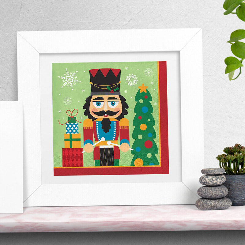 Frameless Oil Paint By Numbers Christmas Soldiers DIY Canvas Picture Kit Newly