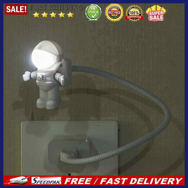 Creative Astronaut LED Night Light USB Spaceman Lamp for Computer Laptop Reading