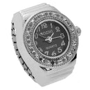 Women Arabic Number Round Alloy Girls Finger Ring Watch Party Gifts