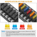 Light Marine Boat Block Fuse Box Plastic Cover Blade Fuse Holder Car Accessory