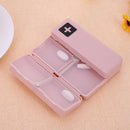7 Grids Weekly Pill Box Magnet Lid Tablet Storage Box Pill Splitter (Pink)