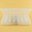 28pcs Nail Art Box Organizer Storage Transparent Jewelry Case Makeup Beauty
